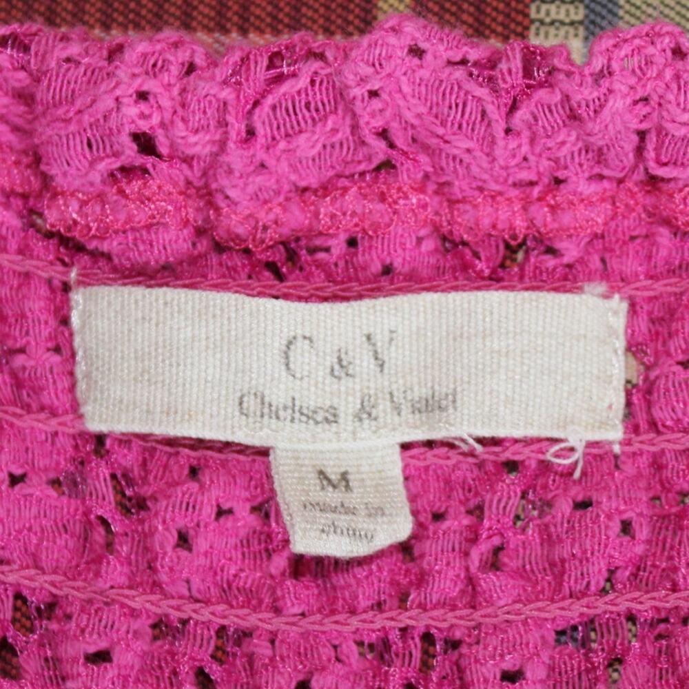Chelsea & Violet Pink Babydoll Dress | Spaghetti Strap | Crochet | Women’s M - Picture 3 of 3